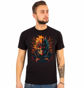 Obrázek 1 produktu Pánské tričko Kostlivec v Plamenech Ghost Rider