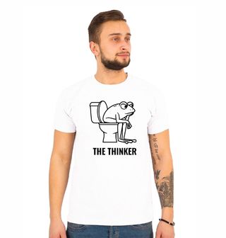 Obrázek 1 produktu Pánské tričko Myslitel Žába na Toaletě The Thinker