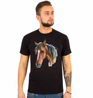 Obrázek 1 produktu Pánské tričko Pohled Hnědého koně Brown Horse