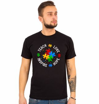 Obrázek 1 produktu Pánské tričko Puzzle Teach Love Inspire Hope