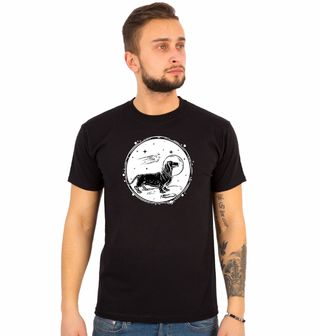 Obrázek 1 produktu Pánské tričko Jezevčík na Měsíci Dachshund in Space