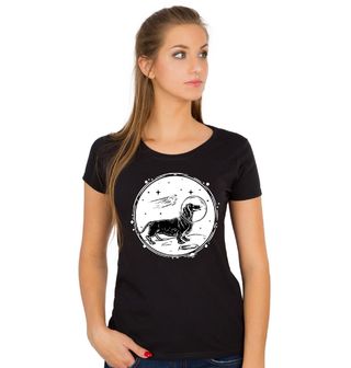 Obrázek 1 produktu Dámské tričko Jezevčík na Měsíci Dachshund in Space