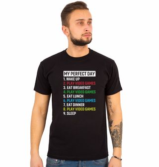 Obrázek 1 produktu Pánské tričko Ideální Den Hráče My Perfect Day