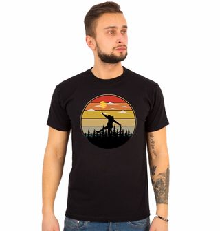 Obrázek 1 produktu Pánské tričko Dobrodružství při západu slunce Man Hiking Retro 