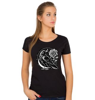 Obrázek 1 produktu Dámské tričko Vrána a Růže Crow Rose Moon