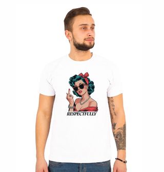 Obrázek 1 produktu Pánské tričko Retro Žena S Úctou Respectfully 