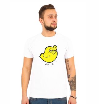 Obrázek 1 produktu Pánské tričko Skeptické Kuře Cartoon Bird