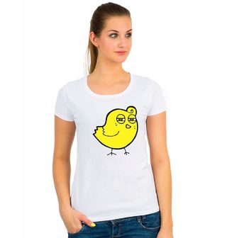 Obrázek 1 produktu Dámské tričko Skeptické Kuře Cartoon Bird