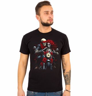 Obrázek 1 produktu Pánské tričko Kostlivec Motorkářská Láska Biker