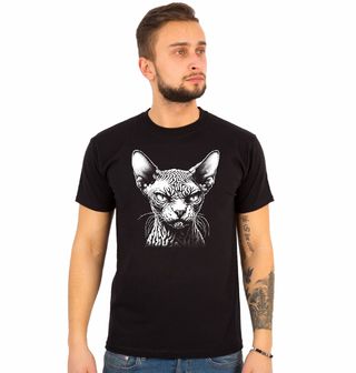 Obrázek 1 produktu Pánské tričko Naštvaná Kočka Sphynx 