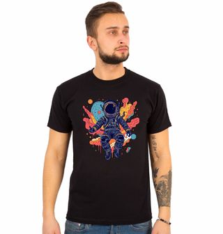 Obrázek 1 produktu Pánské tričko Astronaut Ztracen v Barvách Vesmíru