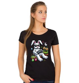 Obrázek 1 produktu Dámské tričko Velikonoční Zajíc Hráč Gamer