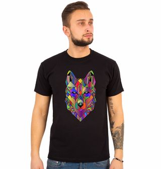 Obrázek 1 produktu Pánské tričko Barevná Duše Vlka Geometric Wolf