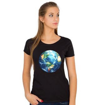 Obrázek 1 produktu Dámské tričko Malovaná Planeta Země Planet Earth