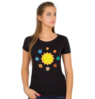 Obrázek 1 produktu Dámské tričko Malovaná Sluneční Soustava Solar System