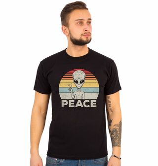 Obrázek 1 produktu Pánské tričko Mimozemšťan v Míru Retro Peace 