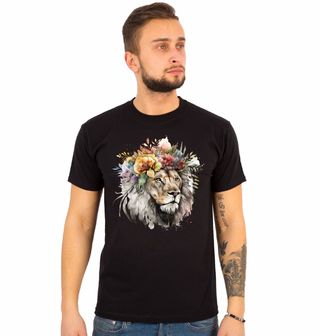 Obrázek 1 produktu Pánské tričko Květinový Král Lev Flower Lion King