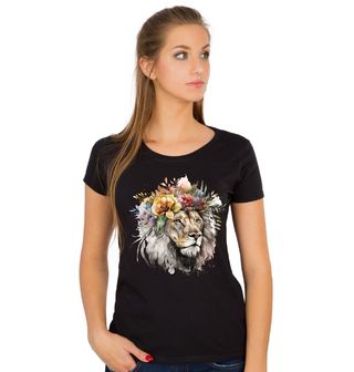 Obrázek 1 produktu Dámské tričko Květinový Král Lev Flower Lion King