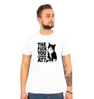 Obrázek 1 produktu Pánské tričko Drzá Kočka Na co zíráš? The Fuck You Lookin At