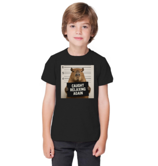 Obrázek 1 produktu Dětské tričko Kapybara Opět přistižen při relaxaci