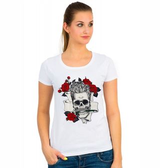 Obrázek 1 produktu Dámské tričko Svůdná Lebka s Růžemi 
