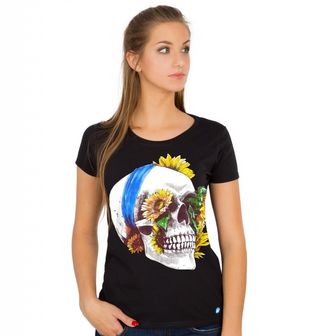 Obrázek 1 produktu Dámské tričko Lebka a Slunečnice