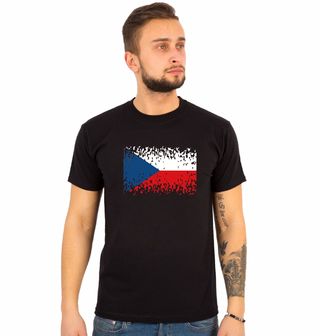 Obrázek 1 produktu Pánské tričko Rozpadlá česká vlajka