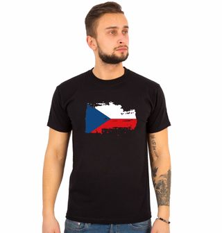Obrázek 1 produktu Pánské tričko Potrhaná Vlajka České republiky