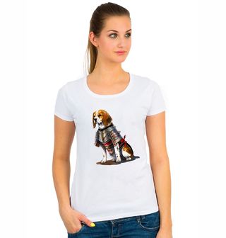 Obrázek 1 produktu Dámské tričko Pes Beagle v Samurajské Zbroji