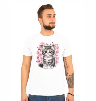 Obrázek 1 produktu Pánské tričko Japonské Kotě mezi Sakurami