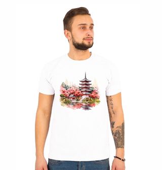 Obrázek 1 produktu Pánské tričko Japonská Pagoda u Jezera