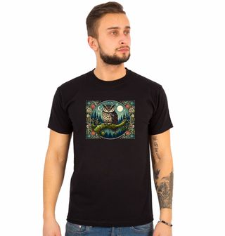 Obrázek 1 produktu Pánské tričko Sova na větvi Boho