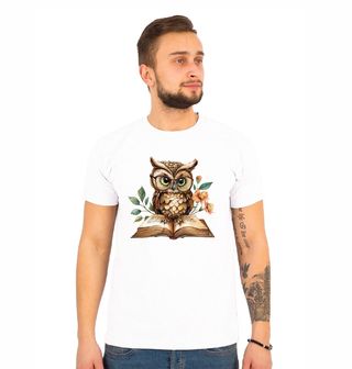 Obrázek 1 produktu Pánské tričko Moudrá Sova s knihou