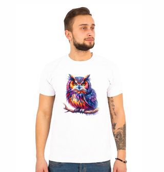 Obrázek 1 produktu Pánské tričko Barevná Sova ušatá