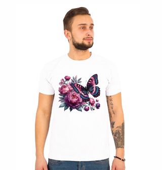 Obrázek 1 produktu Pánské tričko Kouzelný Motýl a Pivoňky
