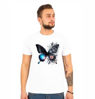 Obrázek 1 produktu Pánské tričko Černý Otakárek a galaktické květiny