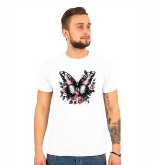 Obrázek 1 produktu Pánské tričko Temný Motýl a Růže