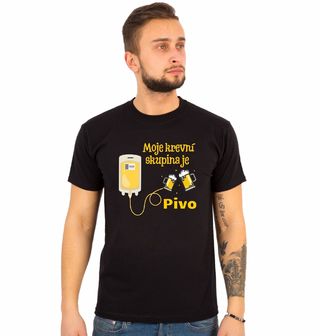 Obrázek 1 produktu Pánské tričko Moje krevní skupina je pivo