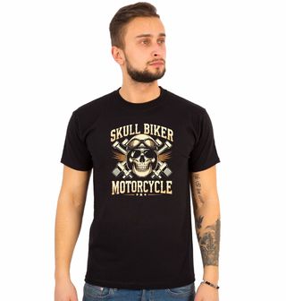 Obrázek 1 produktu Pánské tričko Motorkářská lebka Skull Biker Motorcycle