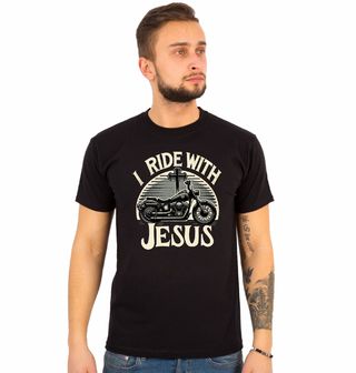Obrázek 1 produktu Pánské tričko Jezdím s Ježíšem I Ride With Jesus