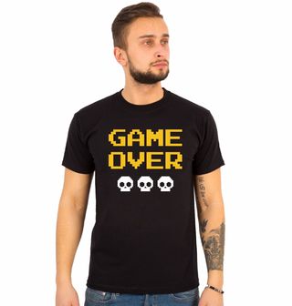 Obrázek 1 produktu Pánské tričko 0 životů Konec Hry Game Over