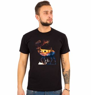 Obrázek 1 produktu Pánské tričko Jelen při západu slunce