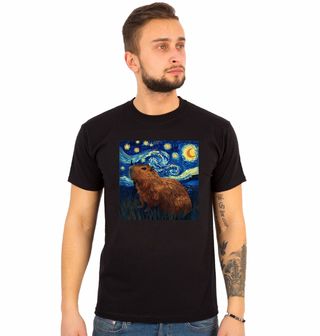 Obrázek 1 produktu Pánské tričko Kapybara ve Hvězdné noci
