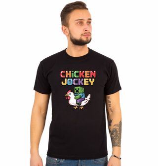 Obrázek 1 produktu Pánské tričko Zombie žokej na slepici Chicken Jockey