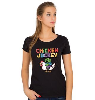 Obrázek 1 produktu Dámské tričko Zombie žokej na slepici Chicken Jockey