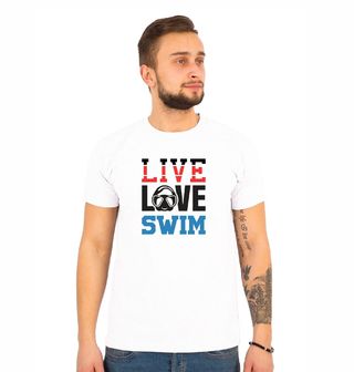 Obrázek 1 produktu Pánské tričko Žij, miluj, plav Live Love Swim