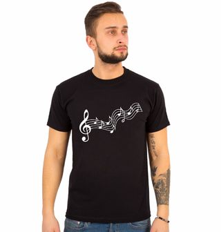 Obrázek 1 produktu Pánské tričko Houslový klíč Vlny Melodie