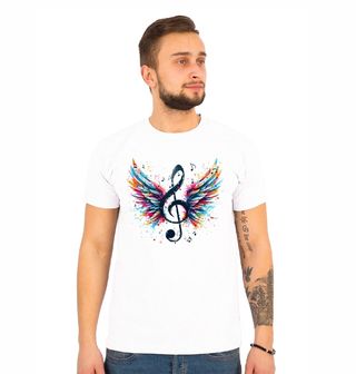 Obrázek 1 produktu Pánské tričko Houslový Klíč s křídly