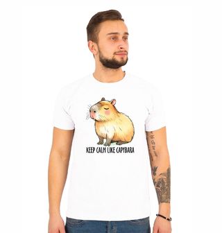 Obrázek 1 produktu Pánské tričko Buď klidný jako kapybara
