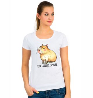 Obrázek 1 produktu Dámské tričko Buď klidný jako kapybara